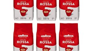 Lavazza Qualita Rossa, Arabica and Robusta Medium Roast Coffee Beans (1KG Pack of 6)  