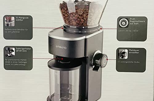 Ambiano Kaffeemühle elektrische Mühle für den Heim-Barista  